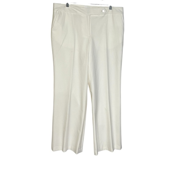 Calvin Klein Women’s Straight Leg Pants Business Classic Fit Cream Size 14 NWT